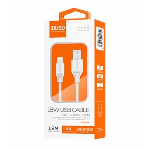 IDUSD cable USB LIGHTNING 3A 1.2M C22B
