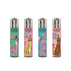 Mecheros CLIPPER large Leopardos 48un.