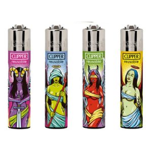 Mecheros CLIPPER large Angel&Demonio 48un.