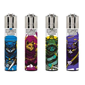 Mecheros CLIPPER large Gatos Ninja 48un.