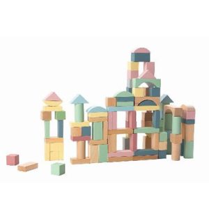 Bloques de colores 100 piezas madera